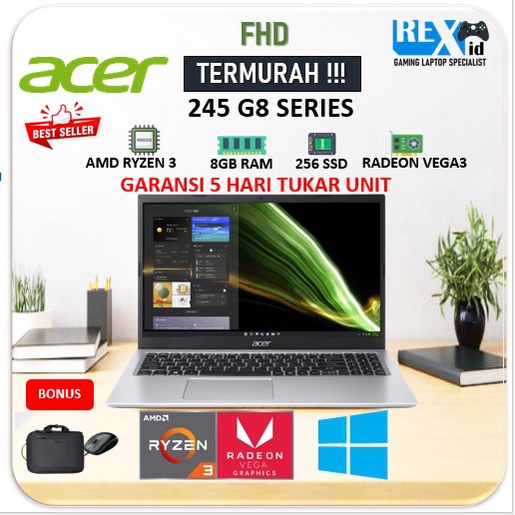 ACER ASPIRE 3 RYZEN 3 3250U 8GB 256GB SSD VEGA3 FHD 11PRE