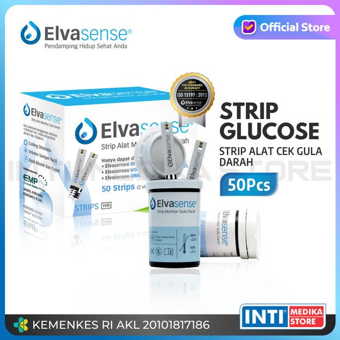 Elvasense - Strip Cek Gula Darah / Strip Alat Monitor Gula Darah -