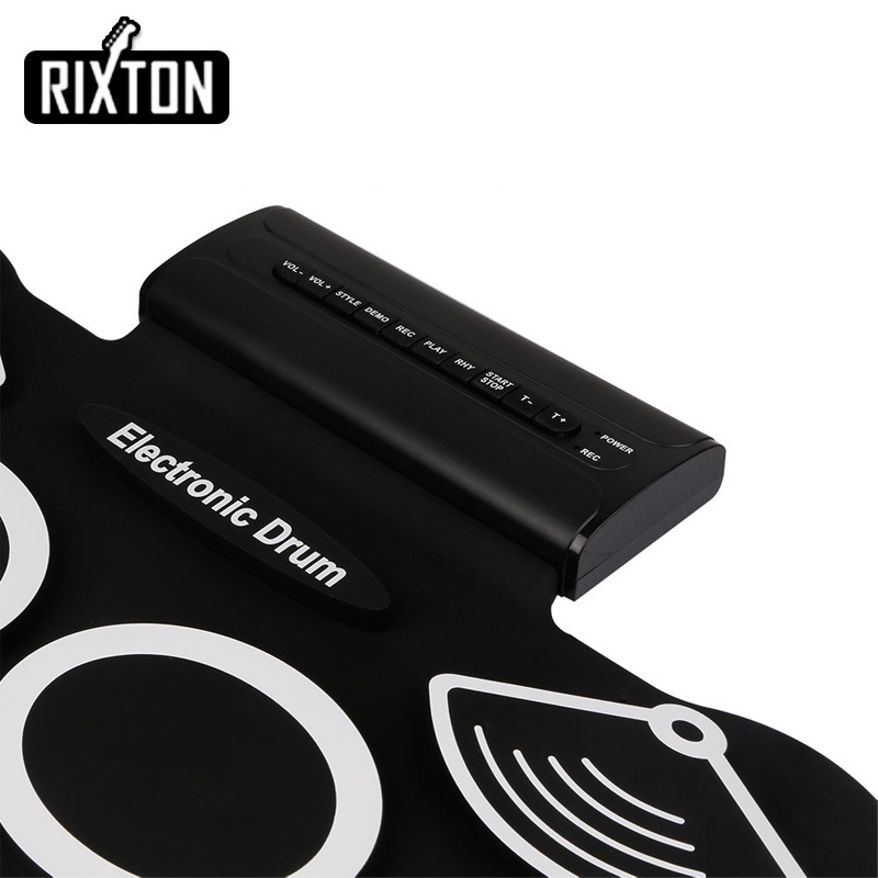 Rixton Drum Elektronik Portabel Roll Up Drum Kit Silicone Electric Drum Pad Digital Drum Kit 9 Bantalan