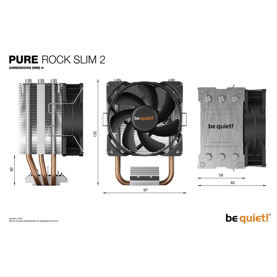 be quiet! Pure Rock Slim 2 - Quiet and Compact Cooling