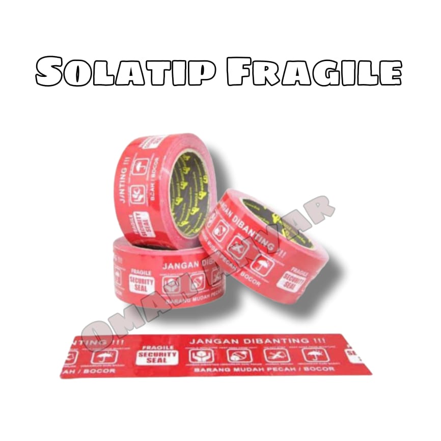 Lakban Solasi Fragile 2 inch 50mm 50 100 yard