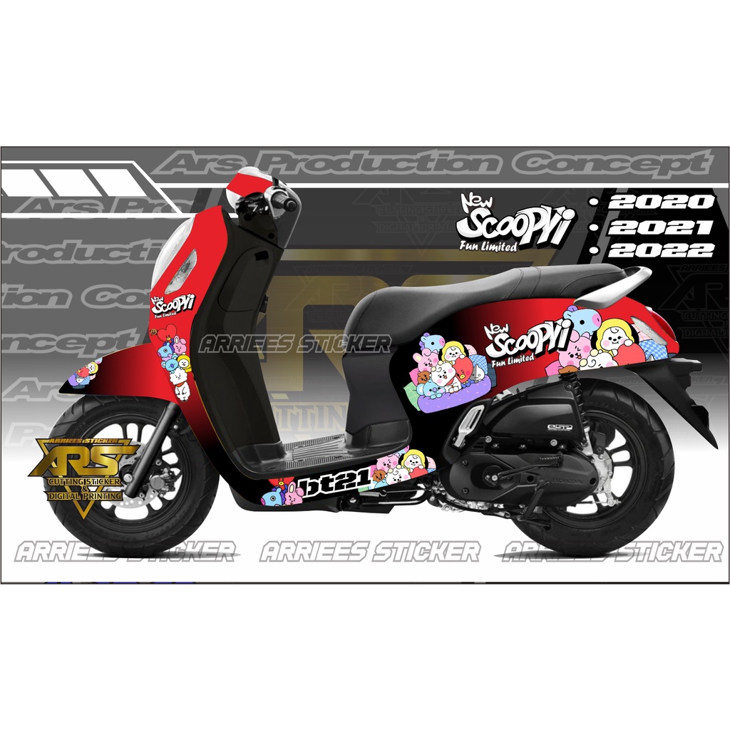 STICKER DECAL ALL NEW SCOOPY PRESTIGE 2022. DECAL STICKER SCOOPY 2020 . 2021 . 2022 FULL BODY