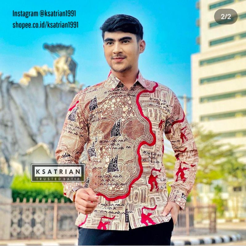 Tampil Beda, Kemeja Batik Pria Motif Lontara Sulawesi Selatan Batik Lokal Makassar, Fresh & Cool