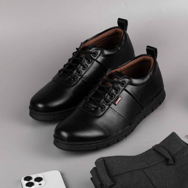 WIPAKA ORIGINAL - Sepatu Kasual Formal Hitam Sepatu Sneakeers Pria Sepatu Pria Semi Formal Kerja