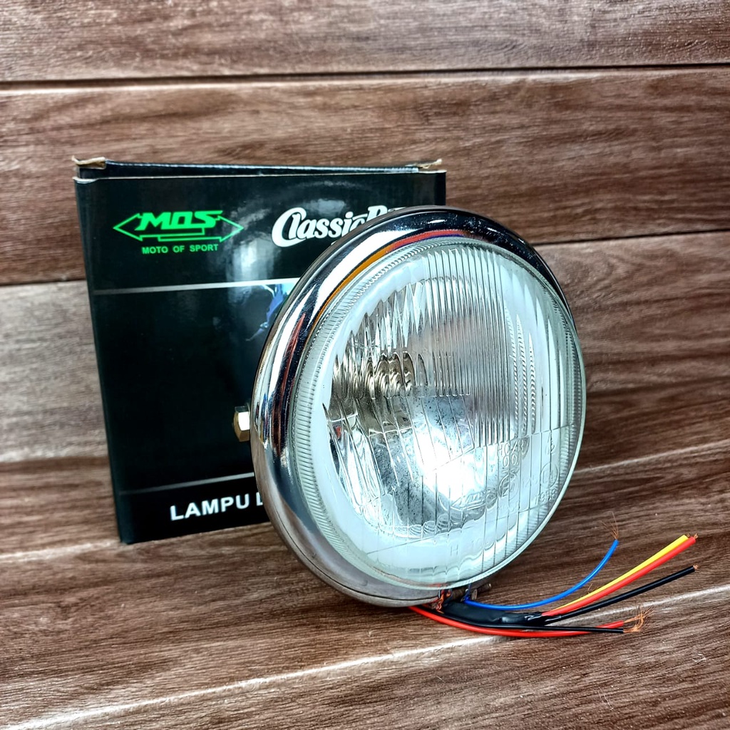 Reflektor Headlamp Jute Angel Eye Plus Sein Set Batok crome Lampu Depan LED CB GL MP Tiger