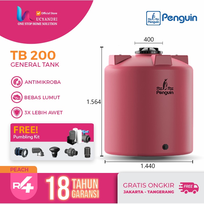 Tangki Air   Penguin TB 200 / Toren Air / Tandon Air