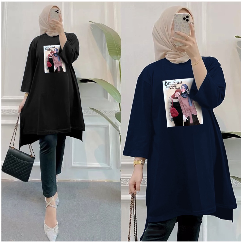 GR TUNIK OVERSIZE BASIC KAOS JUMBO GAMBAR PRINT DTF LEMBUT (BUKAN SABLON) TUNIK BABYTERRY SR576