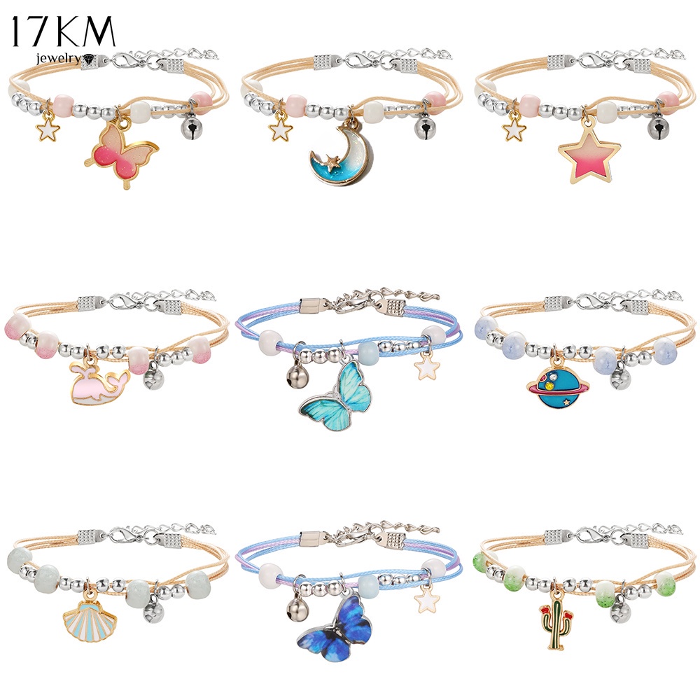 ✅COD [BBS] Gelang Tangan Rantai Banyak Lapis Aksen Kupukupu Gaya Korea Untuk Wanita