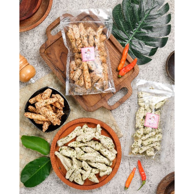 

Basreng Pedas dan original Daun jeruk