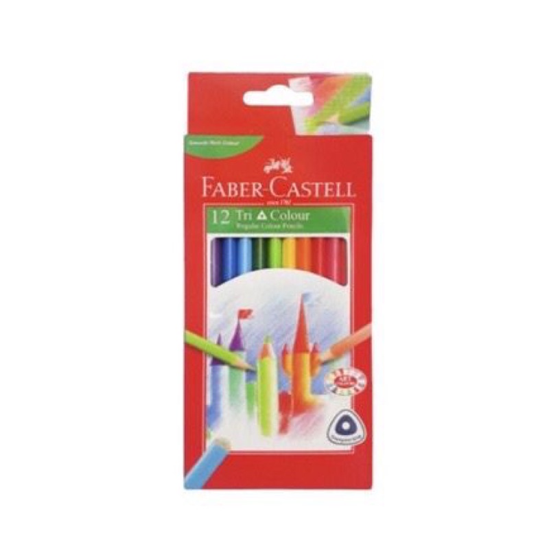 

PENSIL WARNA FABER-CASTELL TRI COLORS 12 WARNA(115853) / 24 WARNA(115855)