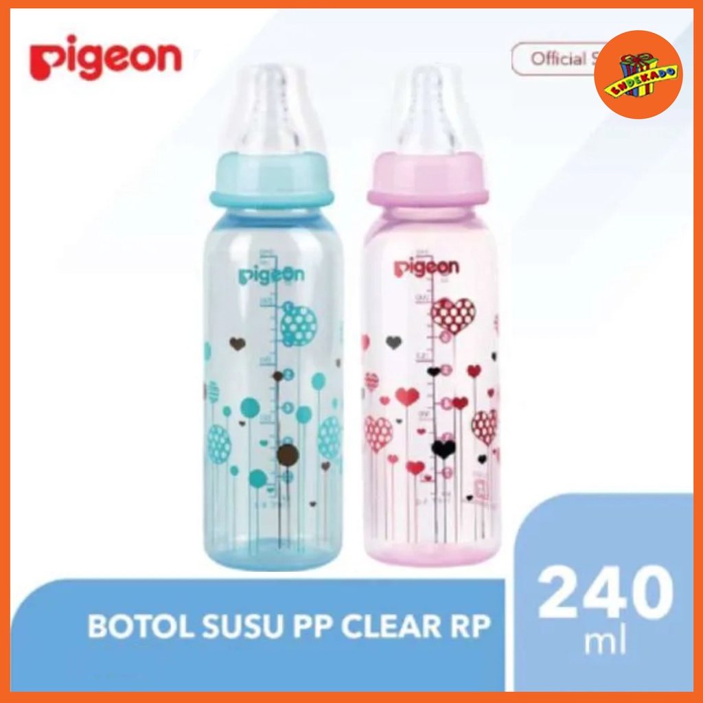 PIGEON FLEXIBLE PP ROUND BASE 240ml - Botol Susu 240ml