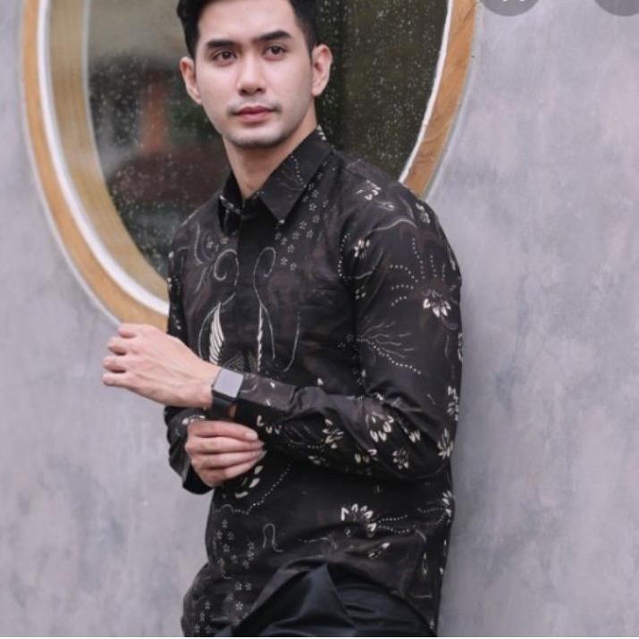 Recomended.. kemeja batik SLIMFIT pria dewasa lengan panjang mewah/ kemeja batik premium/ kemeja bat