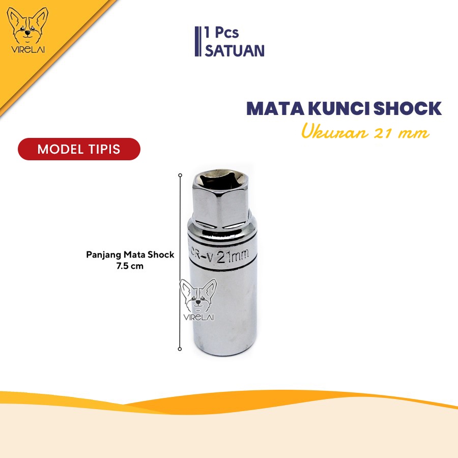 Mata Kunci Sock Shock Kunci Roda 19 / 21 - Socket 1/2&quot; [M-One]