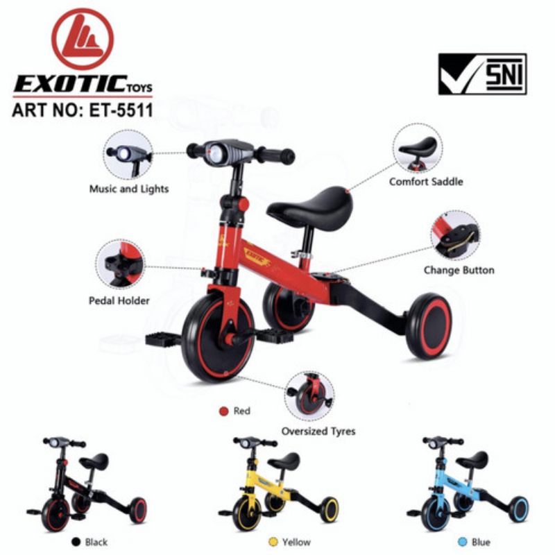 BALANCE BIKE 3 IN 1 EXOTIC ET-5511