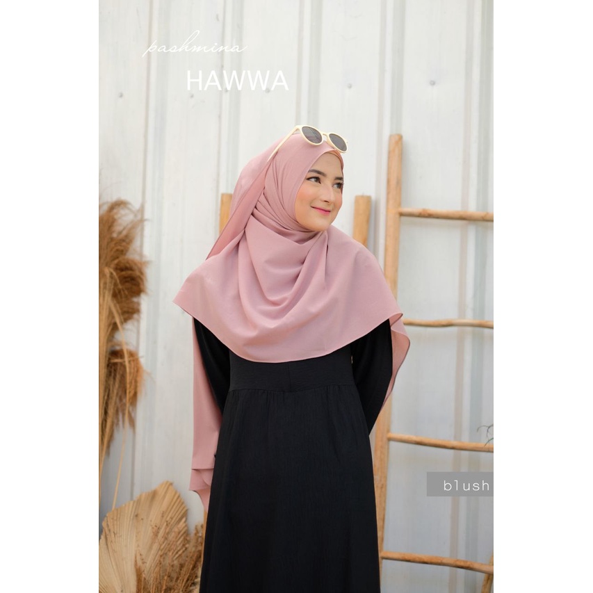 Riskirich Hawwa Hijab Vol 2.0 Jilbab Pashmina Polos Premium / Pashmina Jahit Tepi Rapih