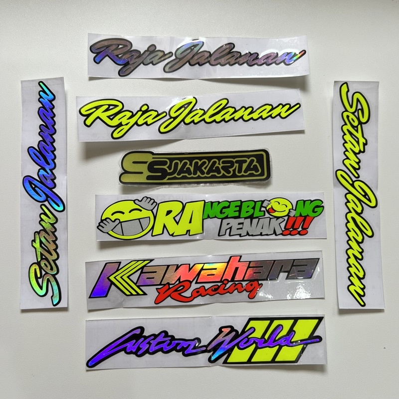 STIKER STICKER KAWAHARA CUSTOM WORLD SETAN JALANAN RAJA JALANAN CUTTING