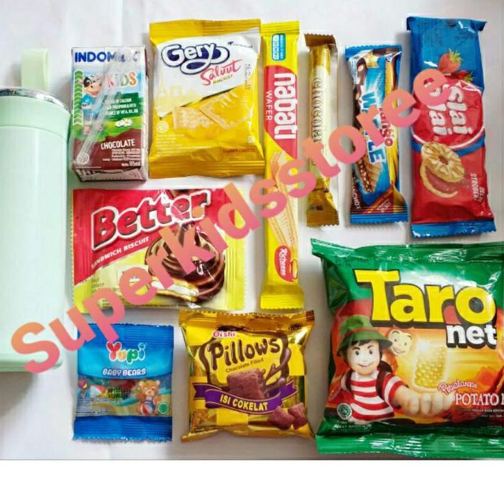 

[❖IMPORT❖]PAKET SNACK ULANG TAHUN ANAK BOTOL MINUM GOODIE BAG ULTAH ANAK / SNACK HADIAH / PAKET SANTUNAN PAKE TAS