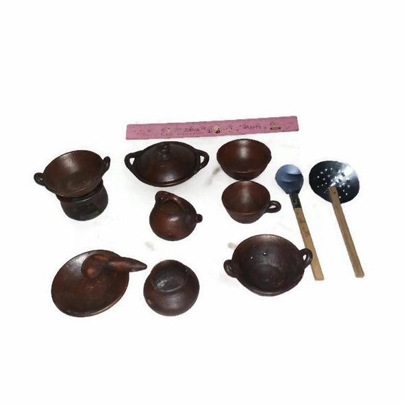 best produk] Kichen set mainan anak perempuan / alat masak masakan tanah liat