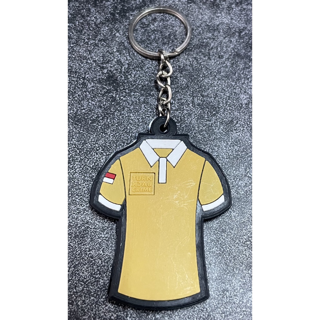 Gantungan Kunci Baju Police TBC | Keychain | Gantungan Kunci Karet Turn Back Crime Police