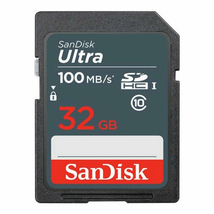 SanDisk Ultra SD Card / Sdcard / SDHC 32Gb 100Mbps Class 10