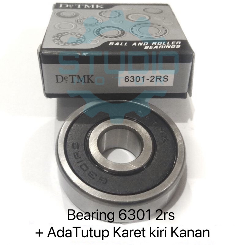 Bearing Laher Lahar Roda Depan Grand Supra Satria fu 150 Vixion Bearing Roda Belakang Smash Shogun jupiter Z Mx Kharisma Revo 100 110 Blade New 6301 2RS DeMTK Ukuran 12x37x12 mm Klaher Klaker 6301 2RS Uk 12 x 37 x 12 mm