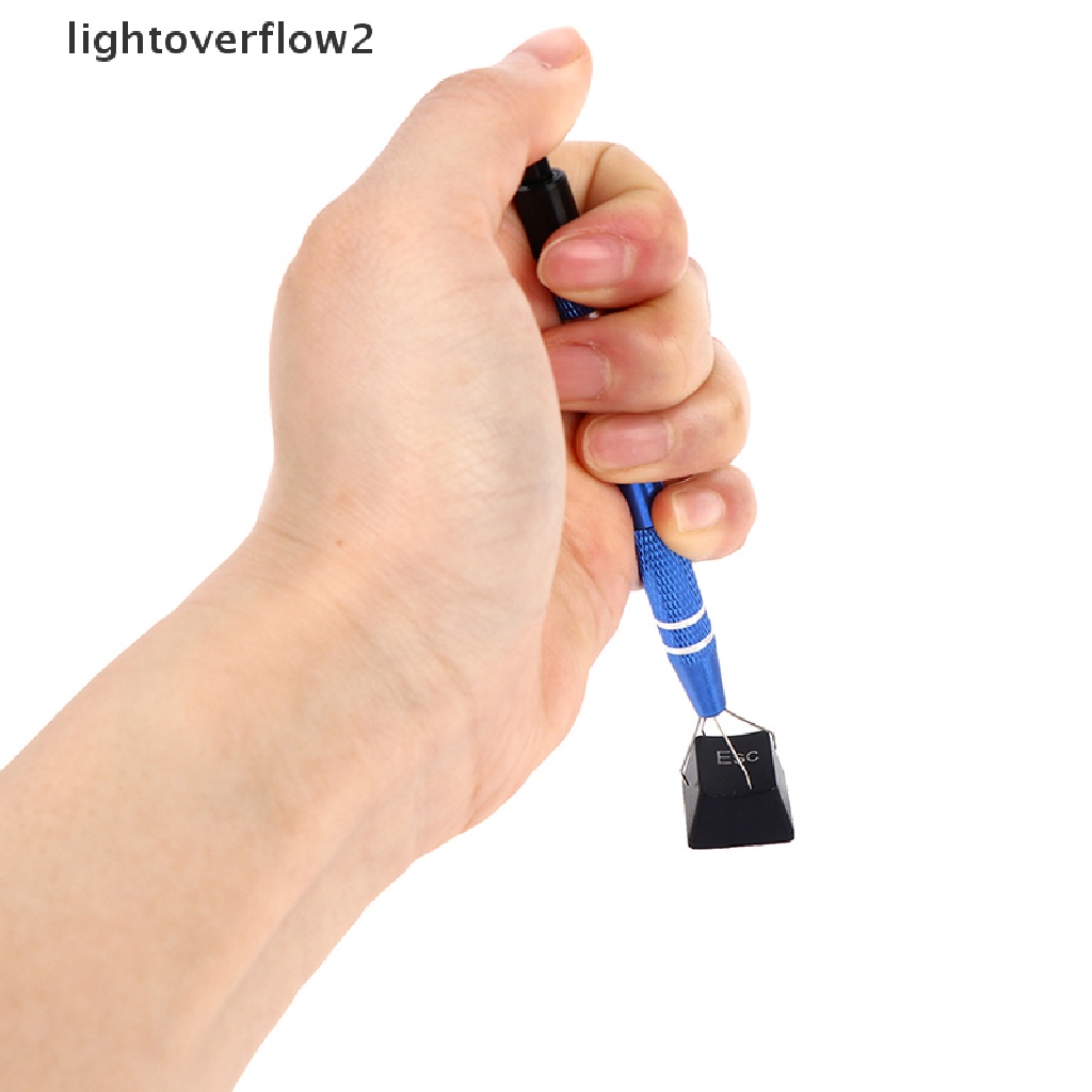 (lightoverflow2) 4pcs / set Alat Lube Brush + Pinset + Switch Stem Holder Untuk Keyboard