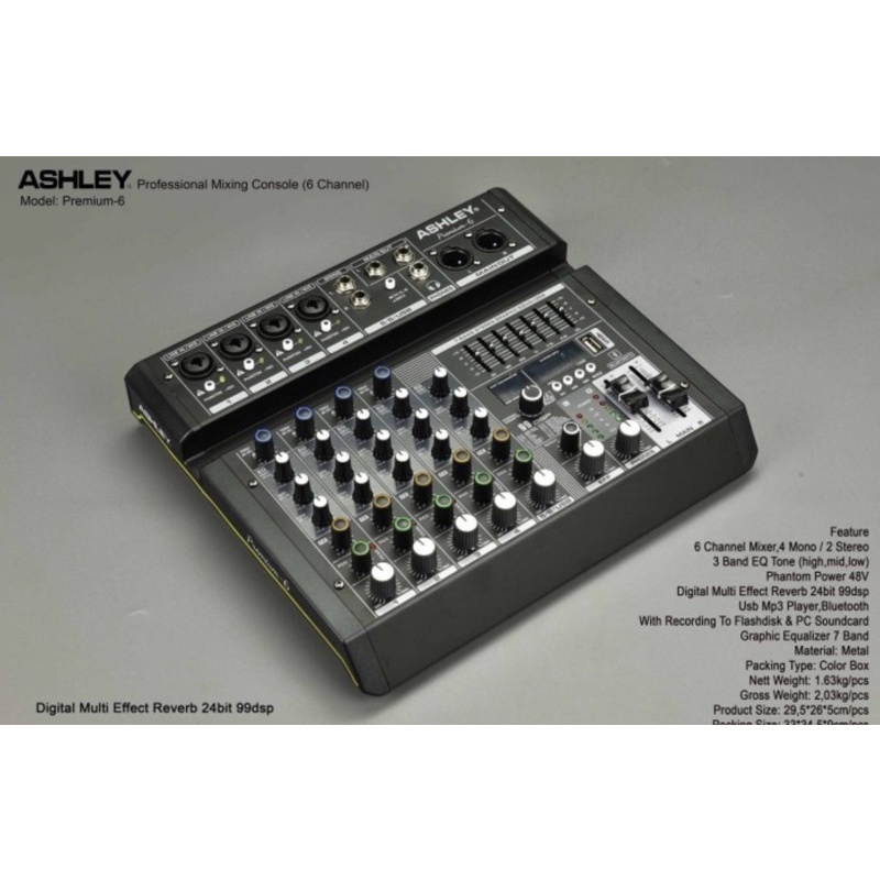 mixer ashley premium 6 original mixer live streaming ashley effect reverb 16dsp mixer ashley premium