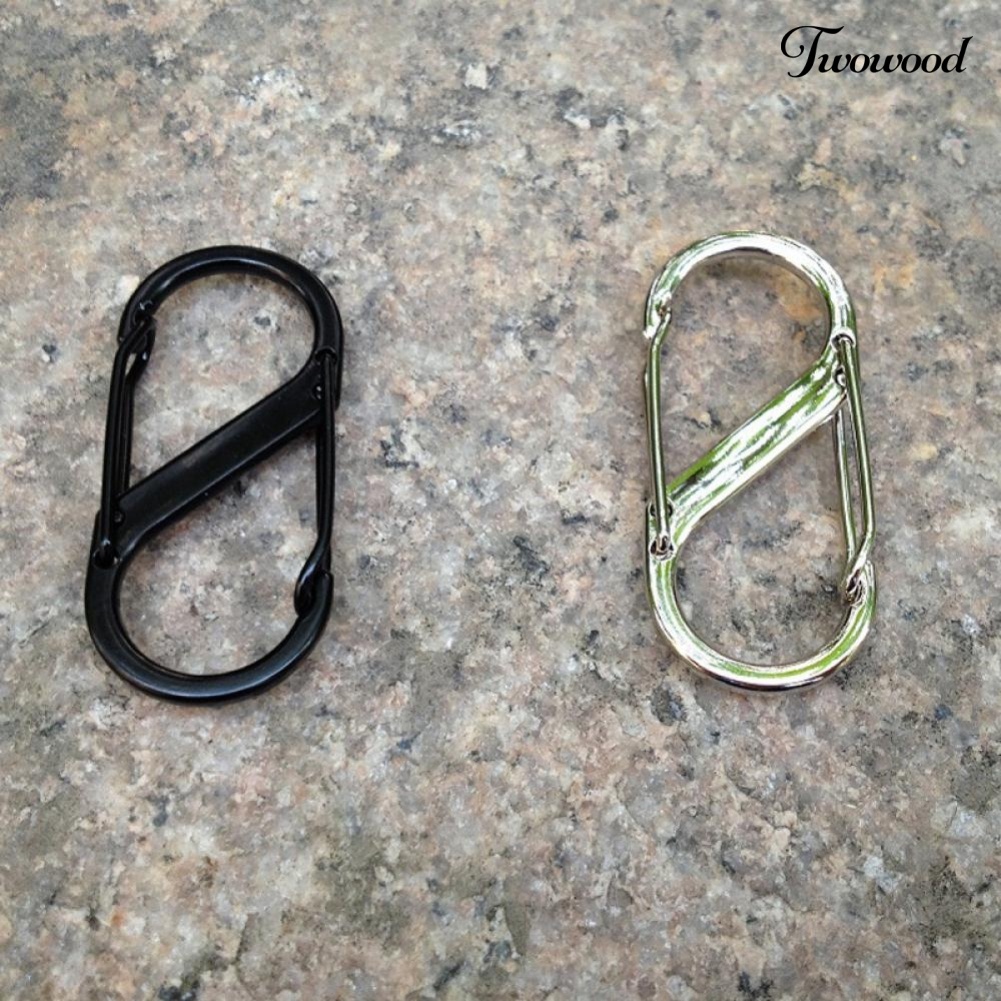 Twowood Gantungan Kunci Carabiner Bentuk Angka 8 Untuk Camping / Climbing