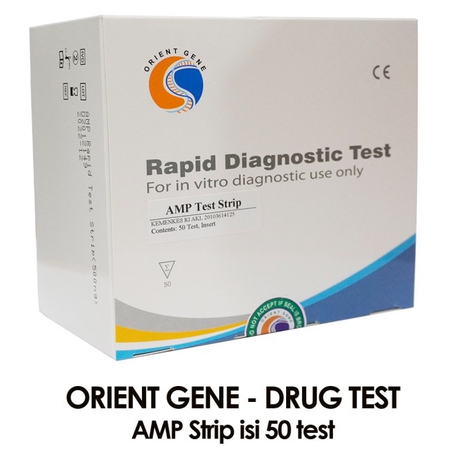 Rapid Test Orient Gene Drug AMP Amphetamine Strip isi 50 Strips Tes