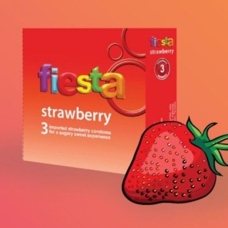 Kondom Fiesta Strawberry isi 3 pcs