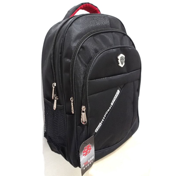 Tas Ransel Sekolah SD SMP SMA Kuliah Kerja Laki Laki Perempuan Backpack Hitam