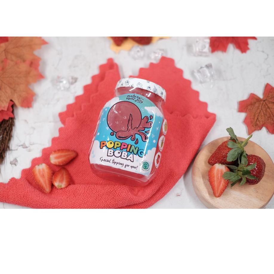 

Booming--POPPING BOBA STROBERI 500 GRM TERMURAH / TOPPING MINUMAN KEKINIAN