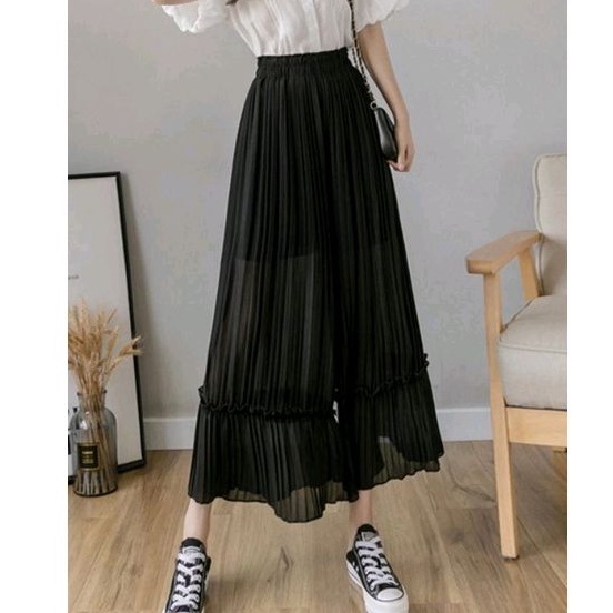 1532 Celana Kulot LUZZEL pants Pleated plisket Korea Korean style wanita import celana panjang kulot