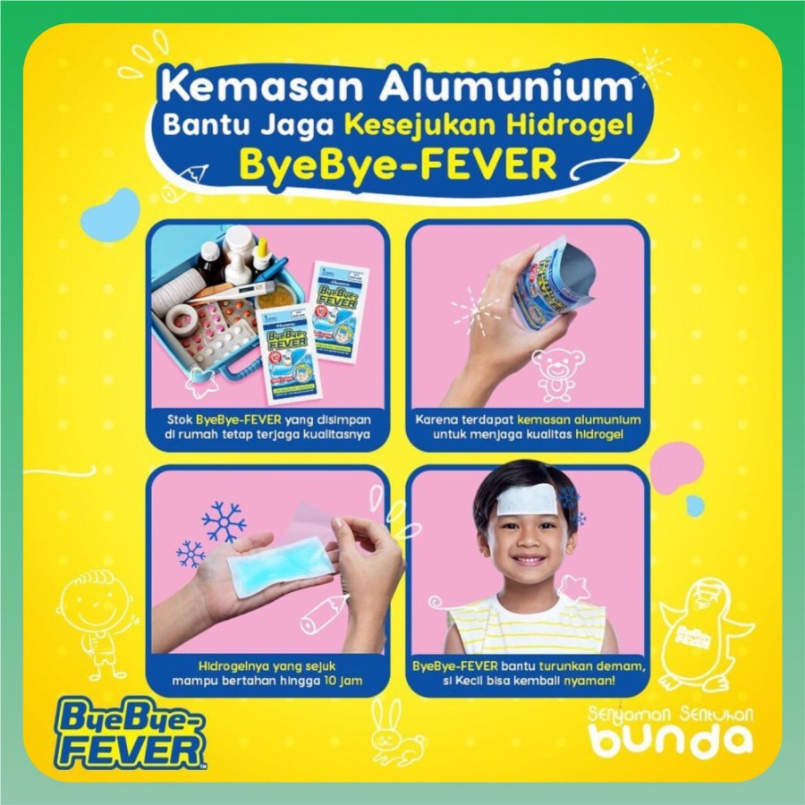 Hisamitsu | Bye Bye Fever Anak Bayi | Kompres Demam Anak Bayi | Byebye Fever