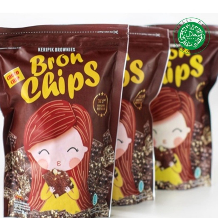 [WAJIB TAMBAH BUBBLE WRAP] Bronchips Keripik Brownies Keju Kacang Greantea ChocoChips 60gr Snack jajanan keripik brownis enak