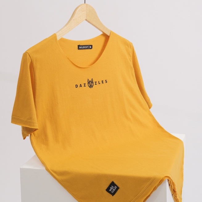 UNFINISHED T SHIRT WILDCUT X DAZZLES - MUSTARD