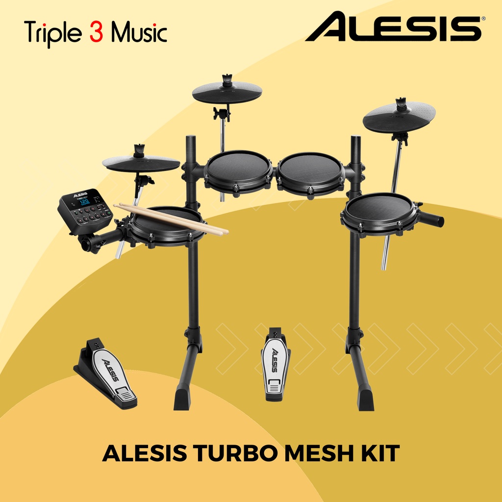 Alesis TURBO MESH KIT Electronic Drum Kit with Mesh Heads