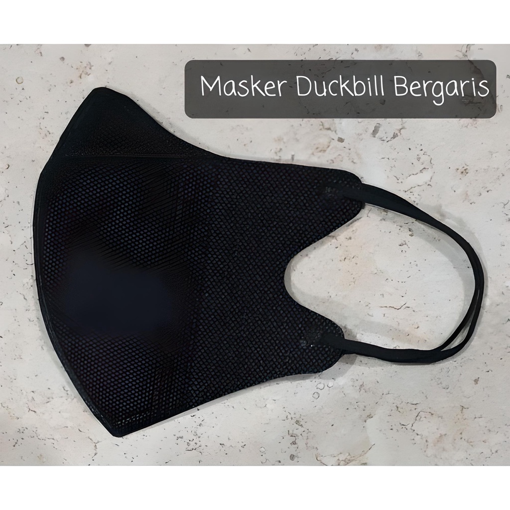 [200gr] ISI 50 | MASKER DUCKBILL 3 PLY PUTIH HITAM DEWASA ISI 50 PER BOX | ADA GARIS | KUALITAS BAGUS ISI 50 PER DUS-7