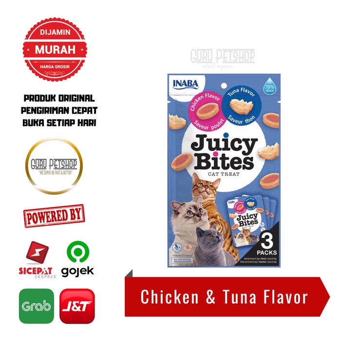 Inaba Juicy Bites Cat Treat ( isi 3 sachet) / Snack Kucing