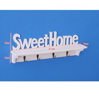 Jual Rak DInding Vintage SWEETHOME ( dengan 4 buah Hook GANTUNGAN