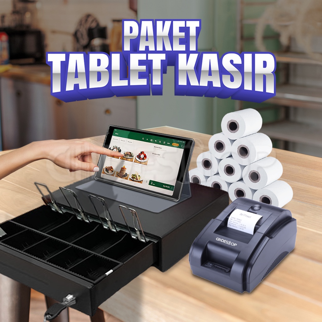 Paket Tablet Kasir Lengkap + CBT58I + CK335 + 10 ROLL