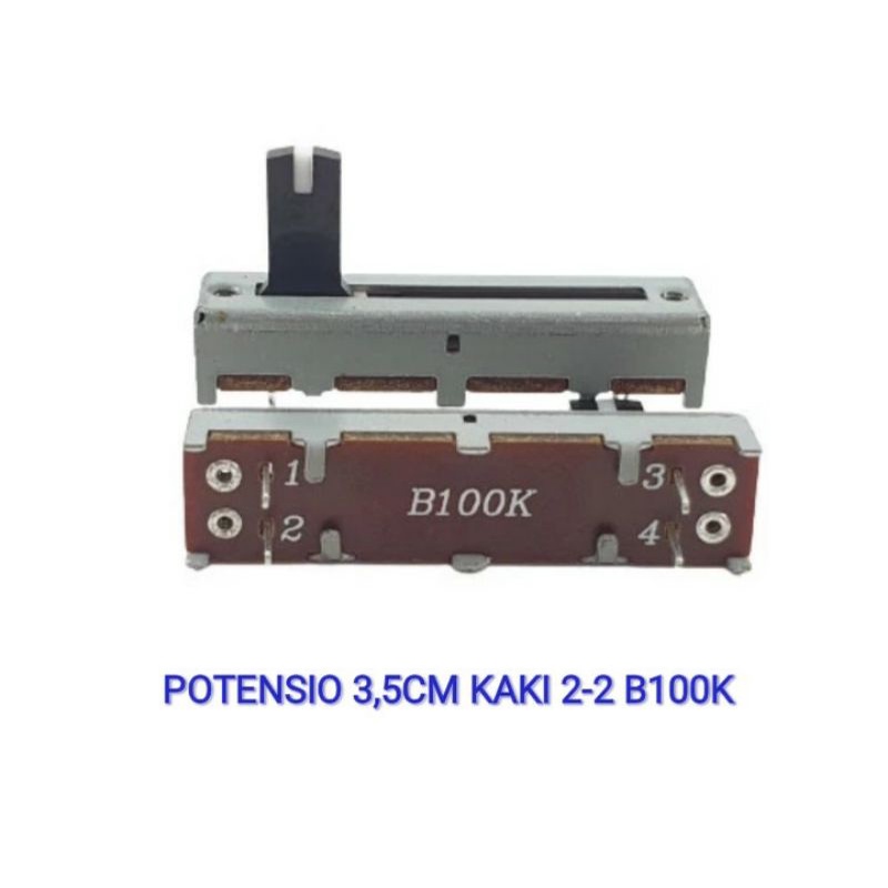 Potensio Geser 3,5cm Kaki 2-2 B100K