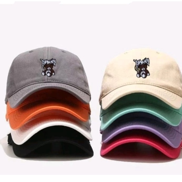 BEST SELLER-TOPI BASEBALL PRIA DAN WANITA/TOPI BERUANG/TOPI DISTRO BEAR PRIA DAN WANITA BISA BAYAR DI TEMPAT.