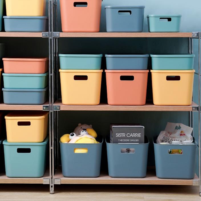 F⚡ASH SALE kkv-storage basket/storage box with cover/multiple sizes/Kotak Penyimpanan Bin Pantry Ser