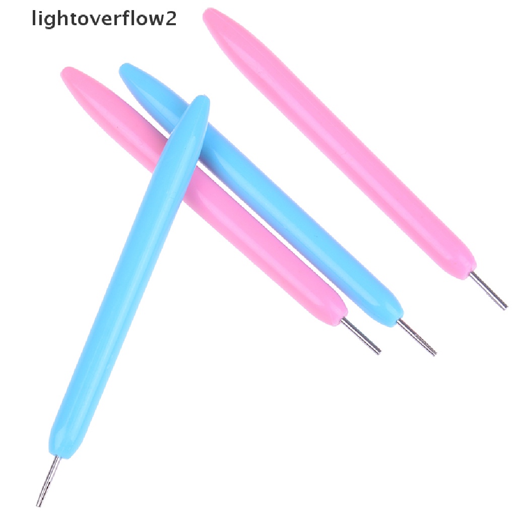 (lightoverflow2) 2pcs Pen Penggulung Kertas quilling Bahan Plastik