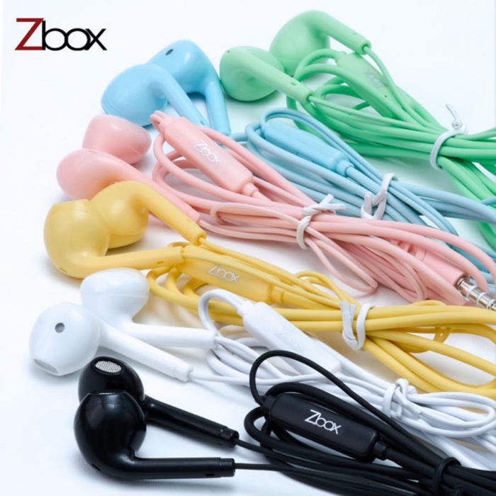 [1 toples isi 50] Headset Handsfree ZBOX CANDY ZX01 ZX02 + mic Earphone Super bass