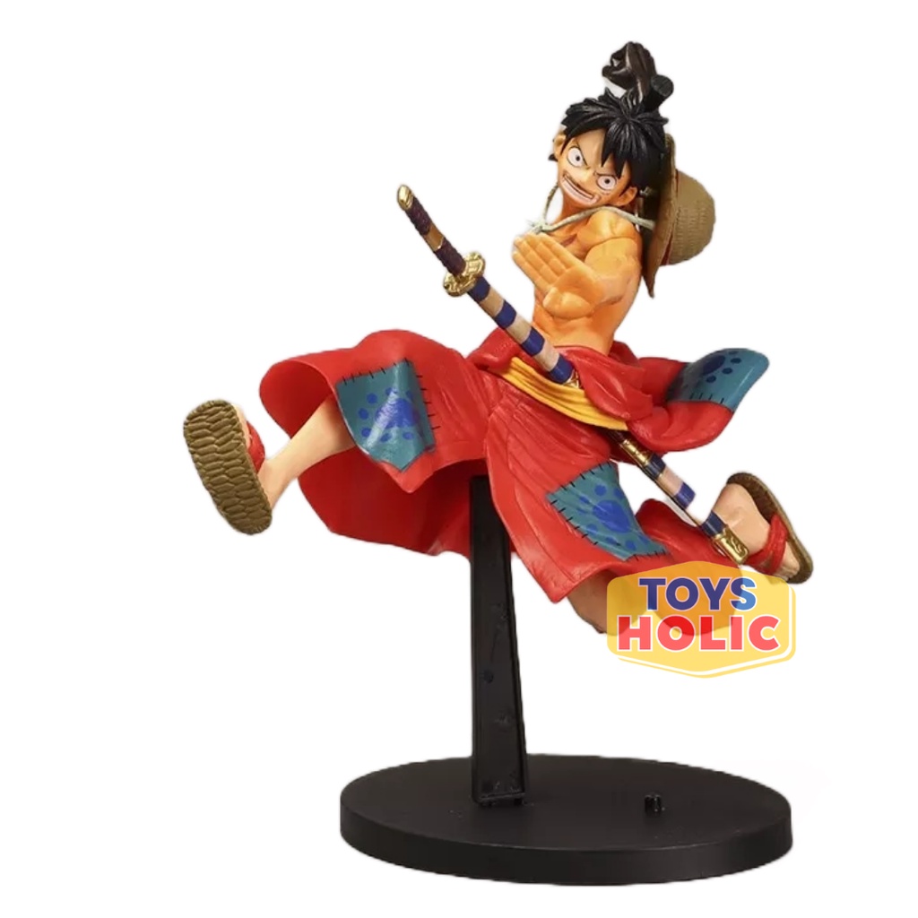 Figure Monkey D. Luffy Wano Kimono One Piece Koleksi Anime Murah