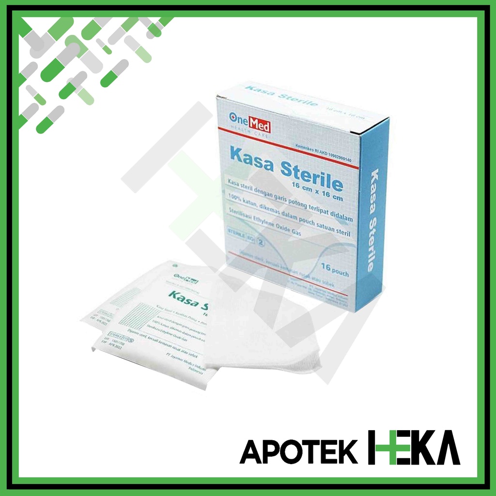 Kasa Sterile 16x16 Onemed Box Isi 16 pcs Kasa Lipat Katun KS B16 (SEMARANG)