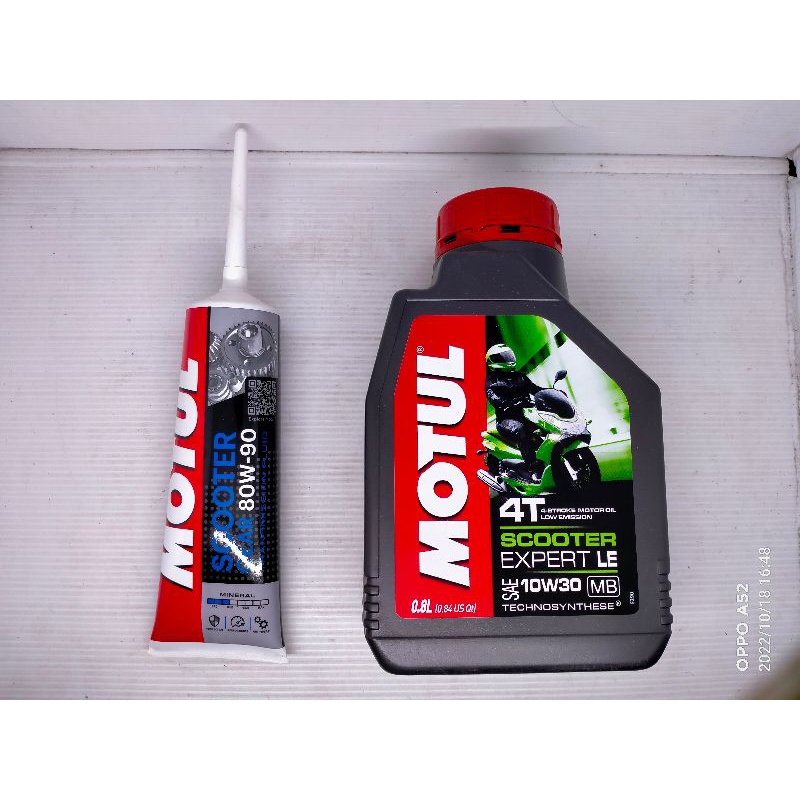 motul scooter expert le 0,8L 10w40 plus oli gardan/ gerdang oli mesin matic beat fi scoopy fi vario 