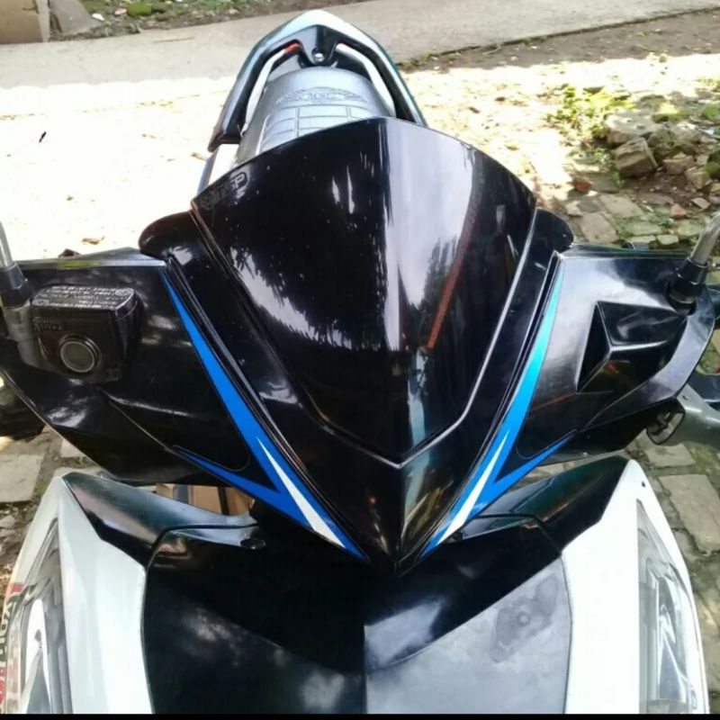 Visor Vario 125 techno - Visor vario 125 old 2012 2013 2014 hitam anti pecah free double tape